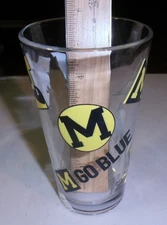 New University of Michigan Wolverines Go Blue 16oz pint glass - College Vault