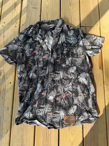 SZ M MENS VINTAGE JURASSIC PARK THE LOST WORLD UNIVERSAL STUDIOS SHIRT HAWAIIAN - Picture 1 of 7