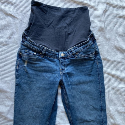 H&M Skinny High Rib Marken Umstands Jeans Gr.S 36 Damen Schwangerschafts Hose - Bild 3 von 5