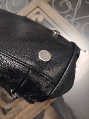 CELINE VINTAGE LEATHER BAG HANDBAG SHOULDER BAG BLACK - Picture 4 of 14