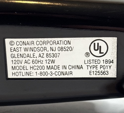CONAIR Vintage Hair Clipper HC200 Black Corded w/ 3 Guides, Manual & Brush Kit - Picture 9 of 15