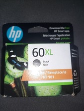NEW Genuine HP 60XL Black Inkjet Cartridge Exp 8/2025 Replaces HP 901