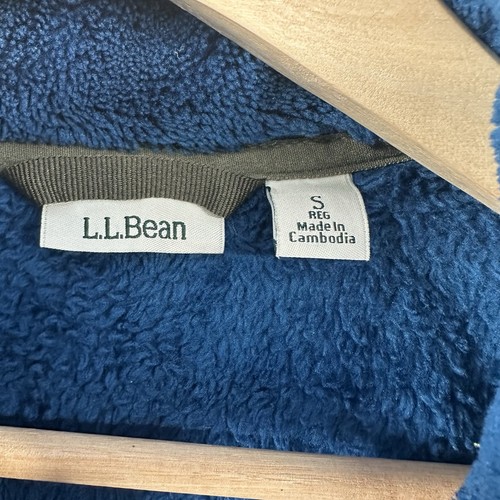 LL Bean Mountain Pile Fleece Vest Womens Small Blue Pockets Fuzzy Soft - Picture 5 of 11