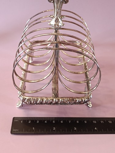 Vintage 6 Slice Silver Plated Decorative Traditional Toast Rack - Picture 9 of 11