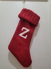 Target Wondershop Red & White Knit Christmas Stocking Monogram Letter Z