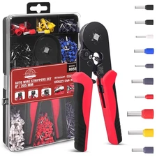 Wire Crimper Tool,Ferrule Crimping Tool Kit, Square Crimping Tools, AWG 23-7 ...