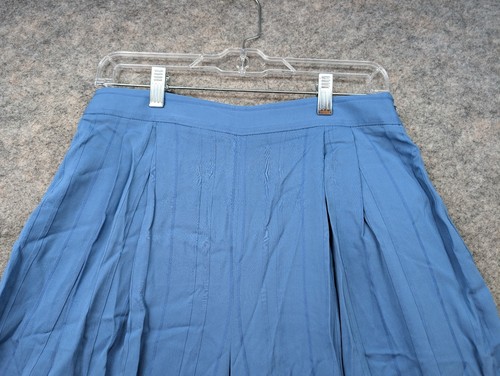 Massimo Dutti Pants Womens 8 Blue Striped Culottes Wide Leg Cropped Chic - Picture 4 of 16