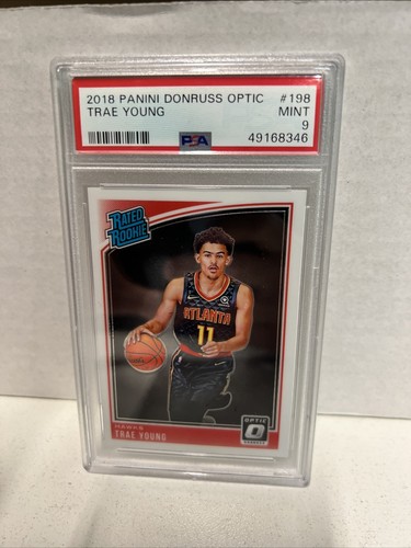 Trae Young 2018-19 Panini Donruss Optic Rated Rookie RC #198 Hawks PSA 9 A08 - Picture 2 of 4