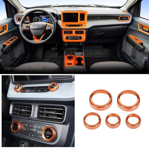 Kit de ajuste de cubierta de aire acondicionado de control central interior naranja para Ford Maverick 2022-23 - Imagen 32 de 121