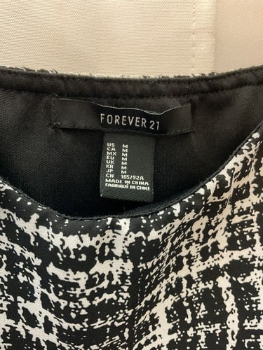 Forever 21 Womens M black and white high low sleeveless spaghetti strap sundress - Picture 6 of 7