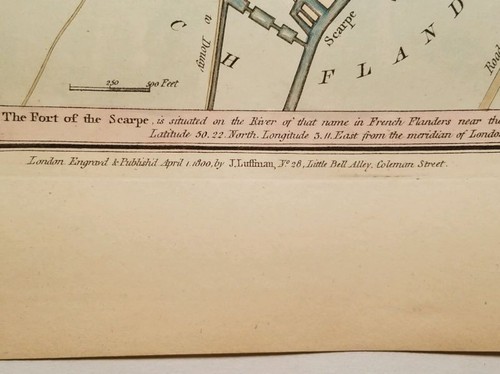 Antique Map FORT de SCARPE Douai Flanders France Luffman Select Plans 1800 - Picture 3 of 7