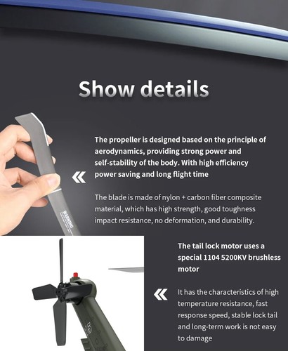 YXZNRC F09-V RC Helicopter 2.4G 6CH 6-axis Gyro Army 3D Stunt Remote Control - Picture 18 of 25