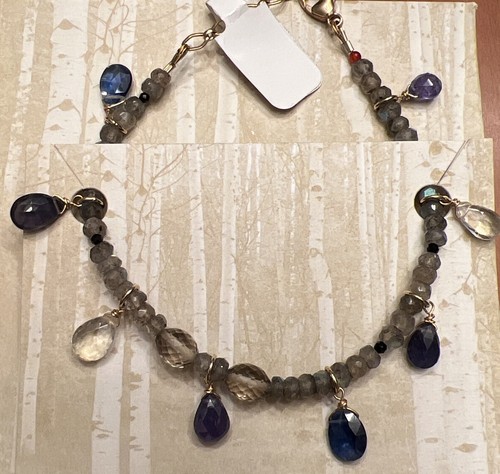 NWT Sundance Catalog Gold Topaz Labradorite “Blue Mist Bracelet” $399 - Picture 2 of 4
