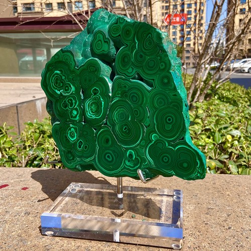11.75LB Natural malachite slice quartz crystal luster mineral specimen - 第 6/18 張圖片