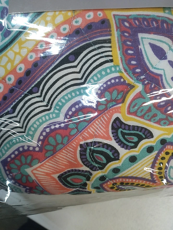 Juego de edredón reversible Vcny Harmony 5 piezas completo/queen Aqua Foto 4 de 4