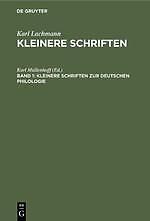 Kleinere Schriften Zur Deutschen Philologie | Buch | 9783111082509