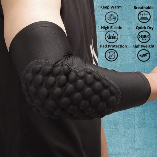Topeter Padded Arm Sleeves Youth Compression Elbow Pads 1 Pair YS, Purple - Picture 6 of 7