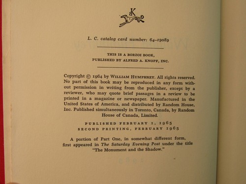 THE ORDWAYS By Wiliam Humphrey, 2nd Printing 1965 Hardcover, DJ - Picture 3 of 10