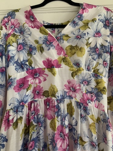 Vintage Floral Maxi Dress 80s S/M Cottagecore Cottage Hippy* - Picture 11 of 17