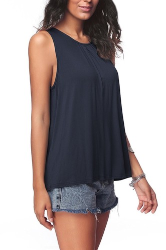 Neu Damen schlicht ärmellos Trägertops lässig lose Shirts Bluse T-Shirt Plus Größe - Bild 19 von 44