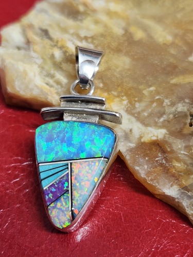  Pendant (P356) Opal Inlay - Zuni