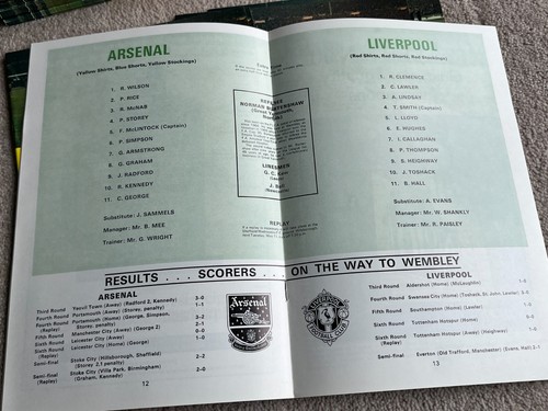 Unused 1971 FA Cup Final Programme, Arsenal v Liverpool at Wembley - Picture 4 of 4
