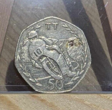 1982 Mick Grant IOM TT 50p 30mm Old Style Manx Isle of Man Tourist Trophy