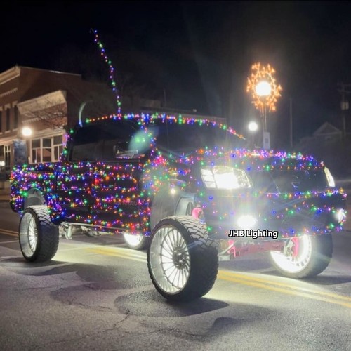 【】Set 4Rings 17.5" High Bright QUAD ROW PURE WHITE LED Truck Wheel Rim Lights - Picture 3 of 11