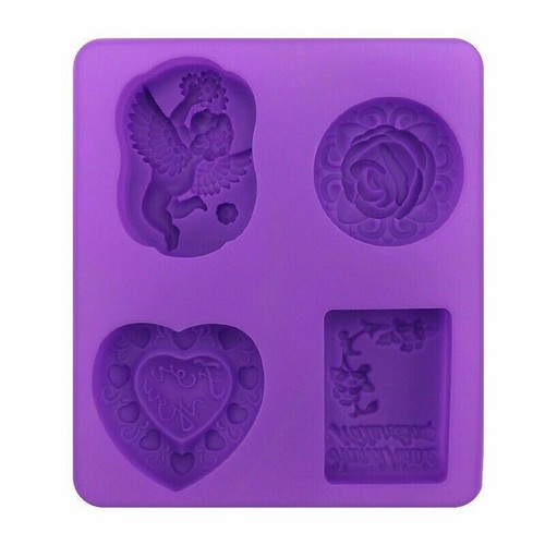Silicone Angel Love Flower Handmade Soap Candle Chocolate Jelly Pudding Mould - Bild 2 von 4