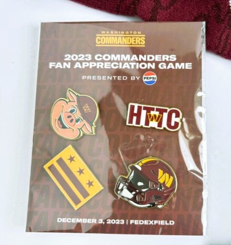 Washington Commanders Football 2023 Scarf Pin Magnate Set Fan Appreciation Game - Imagen 3 de 4