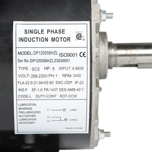5 HP 1Phase Compressor Duty Electric Motor 230V 3450 RPM Frame-56HZ 7/8'' Shaft - Picture 11 of 18