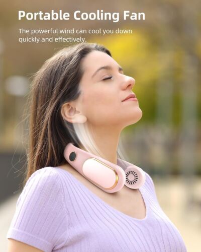 Neck Fan Rechargeable 5 Speeds, Portable Personal Fan, Hands Free Bladeless Fan, - Picture 2 of 6