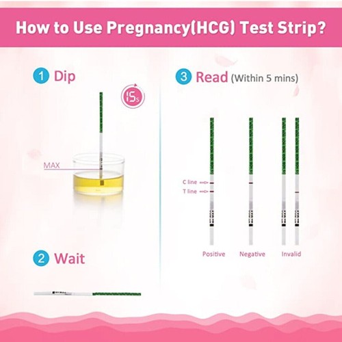 100 x Pregnancy Test Strips (HCG) Urine Fertility Kit HPT High Sensitive Early - Picture 6 of 6