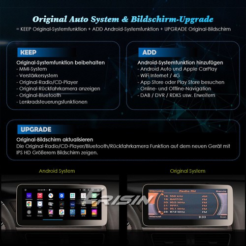 10.25" 8-Kern DSP Android 13 Autoradio GPS CarPlay DAB+ Für Audi A4/A5/B8/S4/S5 - Bild 5 von 19