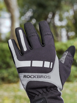 ROCKBROS Beheizbare Handschuhe Winter Warm Beheizte Motorradhandschuhe  Fahrrad | eBay.de