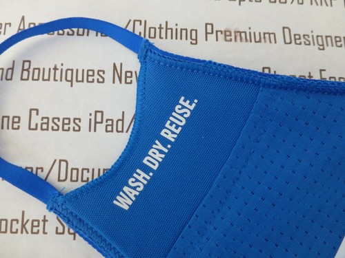 ADIDAS Fabric Lined Face Mask Unisex Blue Reusable Hygienic 1 S or M Cover BNWOT - Picture 5 of 7