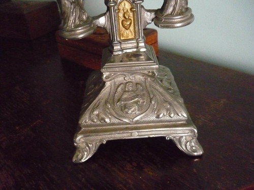 Antique Altar Cross Metal With JESUS , marie and marie madeleine - Picture 4 of 12