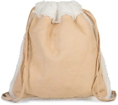 Sac de gym en tissu souple et doublé de fourrure, sac à dos, sac - Photo 1/3