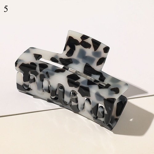 Haarkrallen Geometrisch Acetat Vintage Harz Zubehör Leopard Haarnadeln Clips - Bild 5 von 28