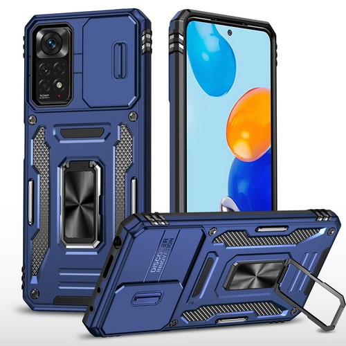 Custodia per Xiaomi Redmi Note 11 Poco X4 Pro Mi 11T porta anello fotocamera scorrevole - Foto 7 di 19