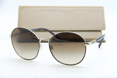 NEW BURBERRY B 3094 1145/13 SILVER BLACK GRADIENT AUTHENTIC