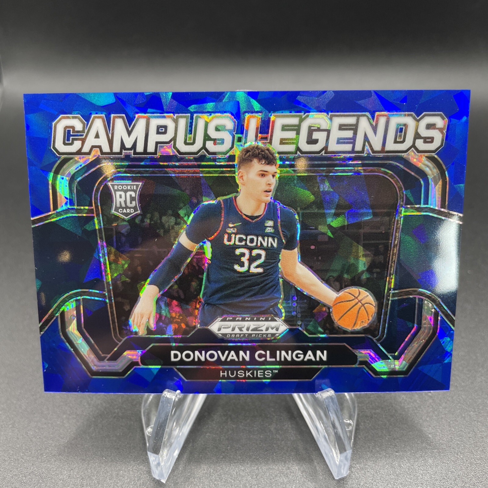 2024 PRIZM DRAFT PICKS DONOVAN CLINGAN CAMPUS LEGENDS BLUE ICE 32/99 JERSEY #