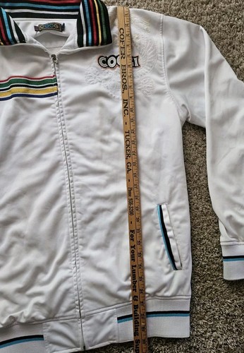 COOGI Men's Australian Track Suit Jacket Full Zip Sz.2XL White Multi Color - Picture 9 of 16