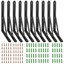 10pcs heavy duty shelf brackets l shelf support right angle brackets 11.8 x 7.3"