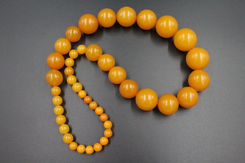 Authentic Baltic Amber Necklace Gift Ball Amber Yellow Necklace auction - Picture 4 of 8
