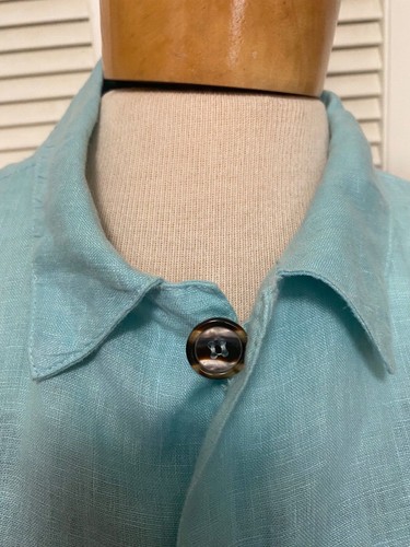 cp shades hellblaues Button Down Leinenhemd, Gr. M - Bild 3 von 4