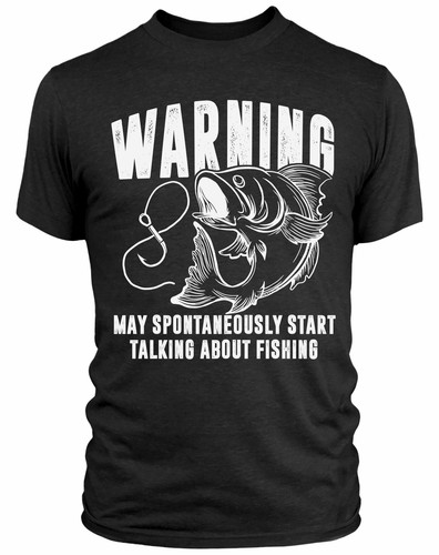 Kann spontan anfangen, über Angeln zu sprechen T-Shirt für Männer lustig Angeln Geschenk - Bild 4 von 10