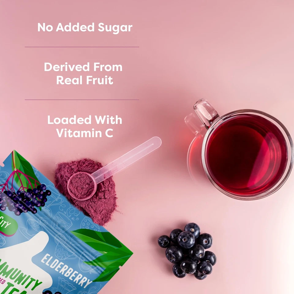 Té inmune Daily Defense de saúco - sin cafeína, 30 porciones Foto 3 de 4