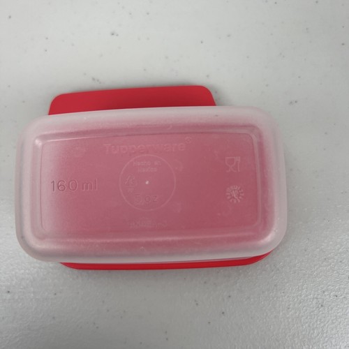 Tupperware Keep Tabs Sheer Container 6592A  5 oz  Red Seal 6593A - Picture 3 of 4