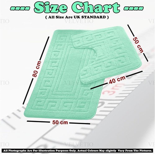 MEMORY LOOP BATH MAT SET PEDESTAL NON SLIP SUPER SOFT TOILET BATHROOM RUG 2PC - Picture 162 of 341